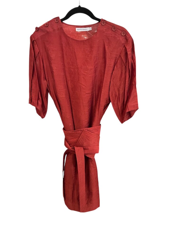 Rebecca Minkoff s/s belted dress rust Small