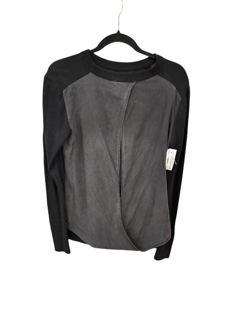 Lululemon Split back silk blend sweater black 8