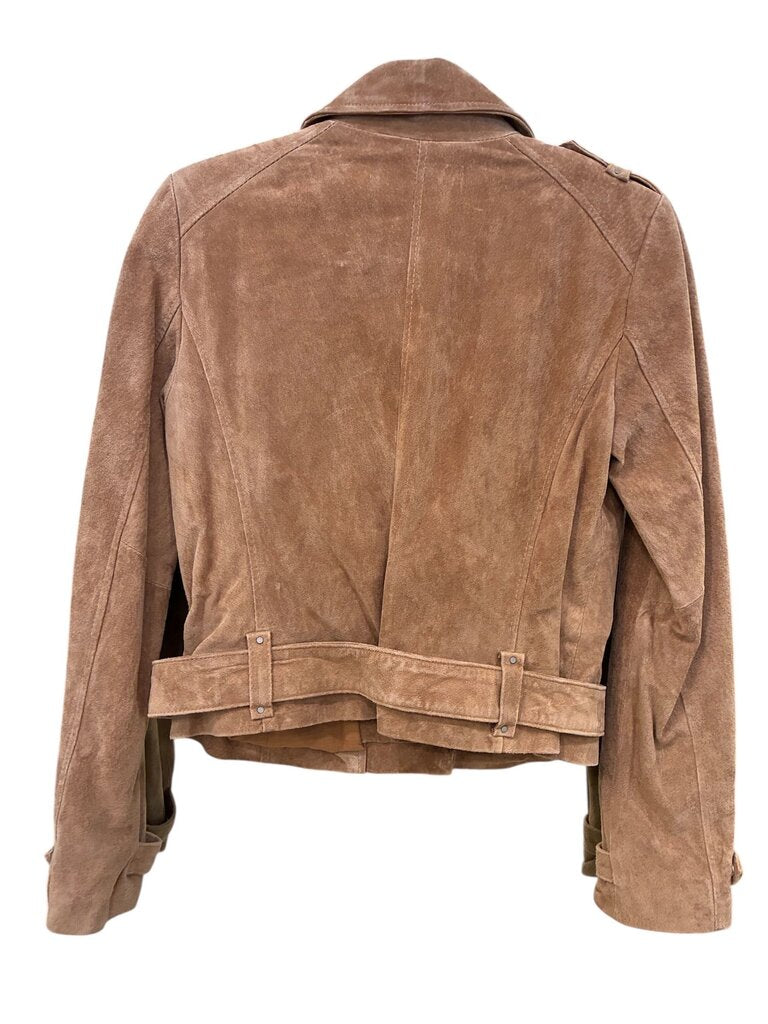 Marc new york Sabrina Suede Moto Jacket NWT camel small