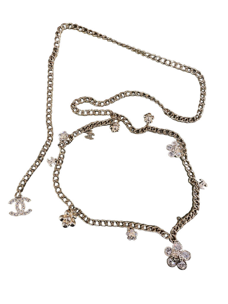 Chanel Strass camellia belt Gold