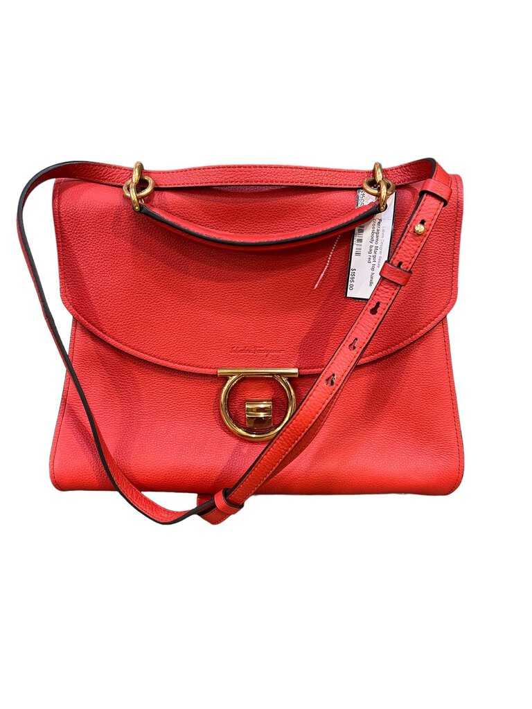 Ferragamo Margot Top Handle Crossbody Bag red