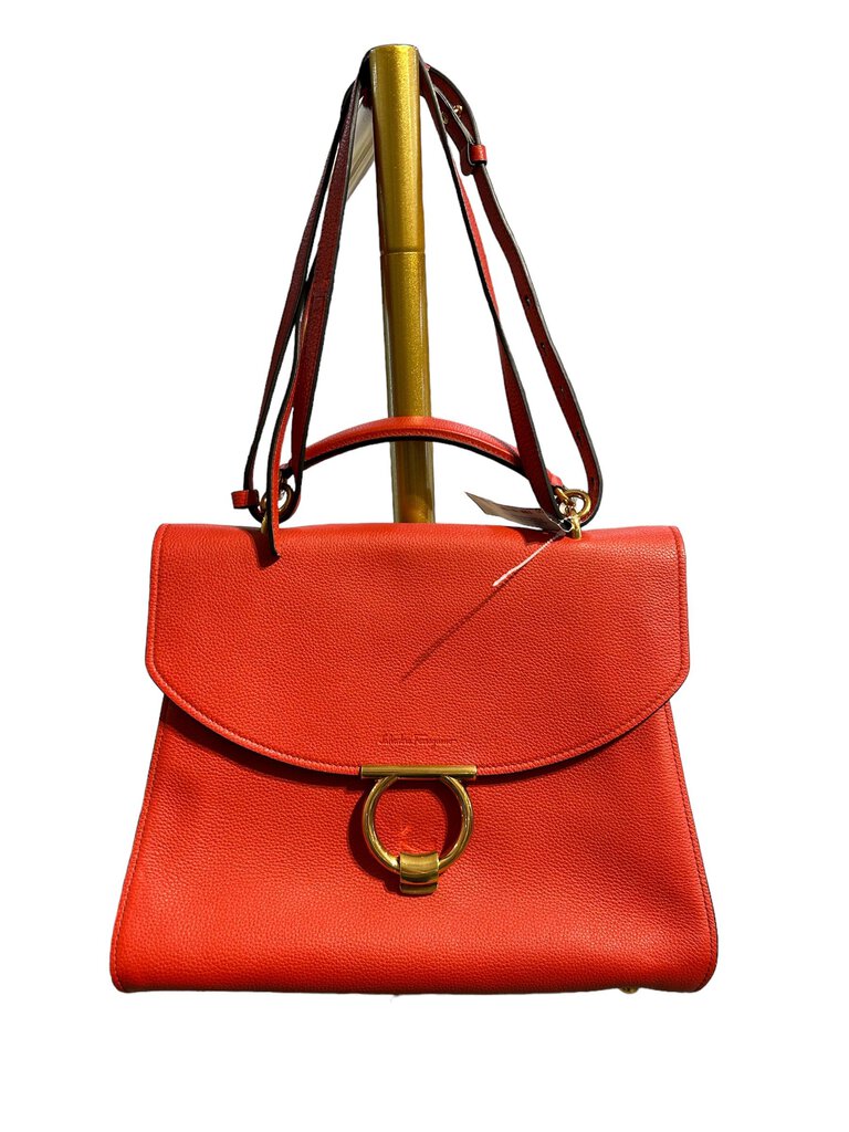 Ferragamo Margot Top Handle Crossbody Bag red