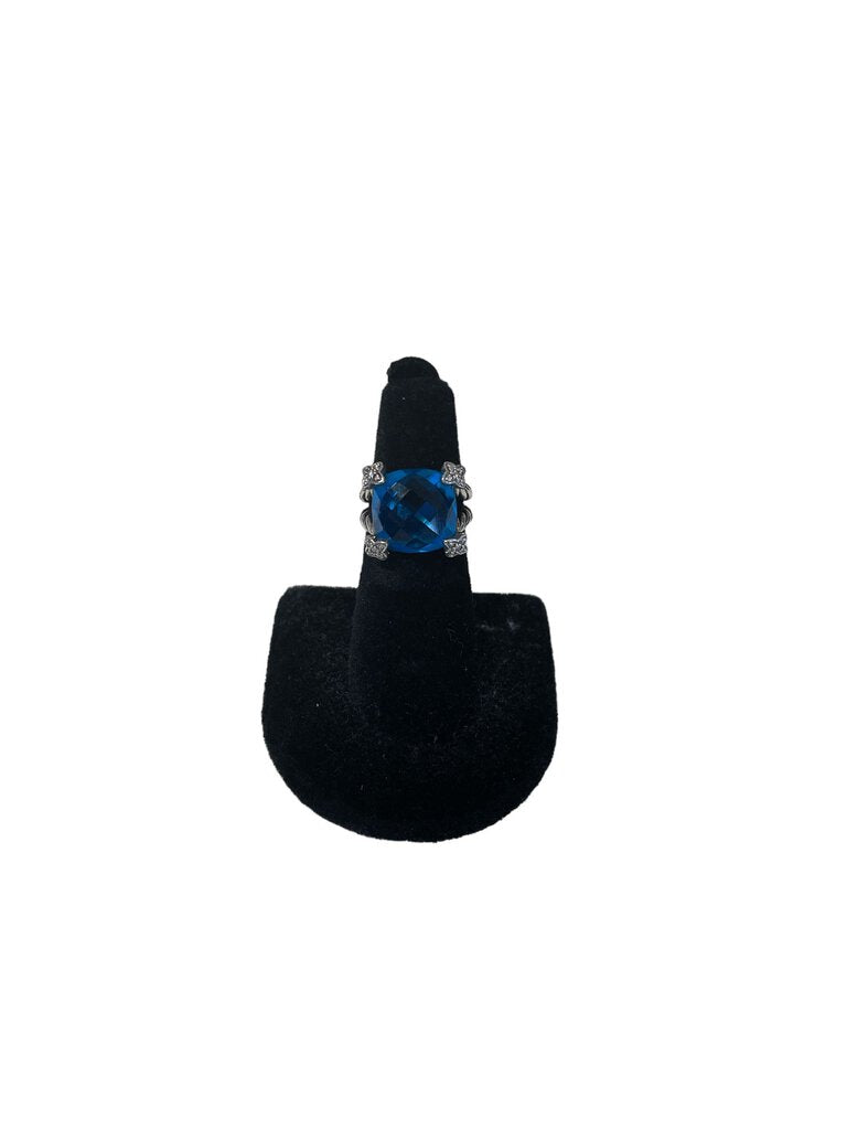 Blue Topaz Chatelaine Ring