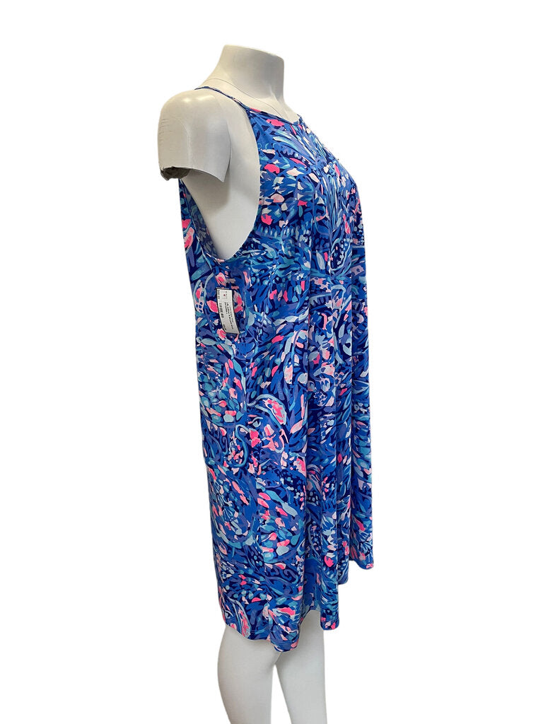 Lilly Pulitzer A line print dress periwinkle L