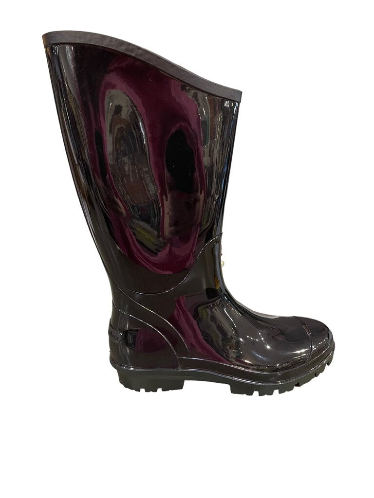 Columbia high glossy rain boots black 7