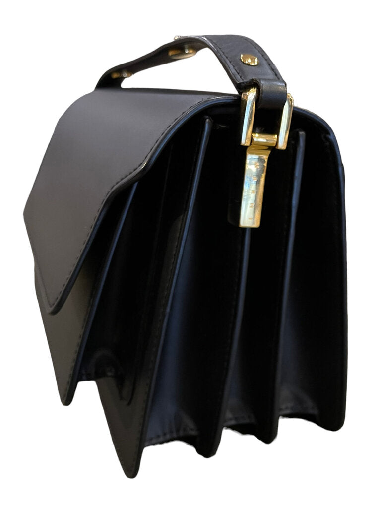 Marni Trunk leather shoulder bag black