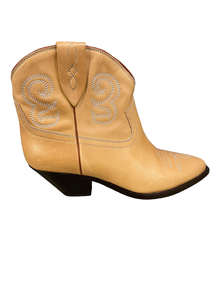 Veronica Beard Dohee Leather Ankle Boots tan 41