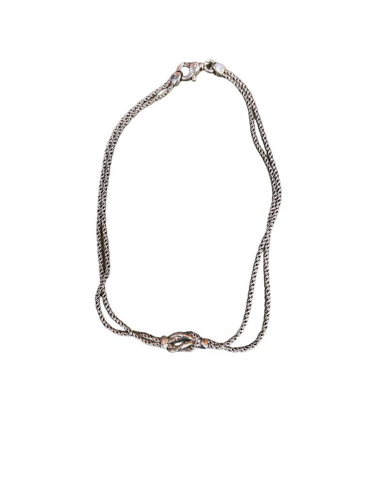 Tiffany & Co Double rope knot necklace silver