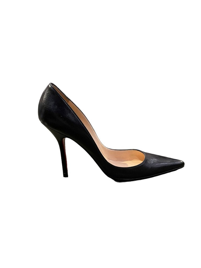 christian louboutin Leather Pointed Pump black 38.5