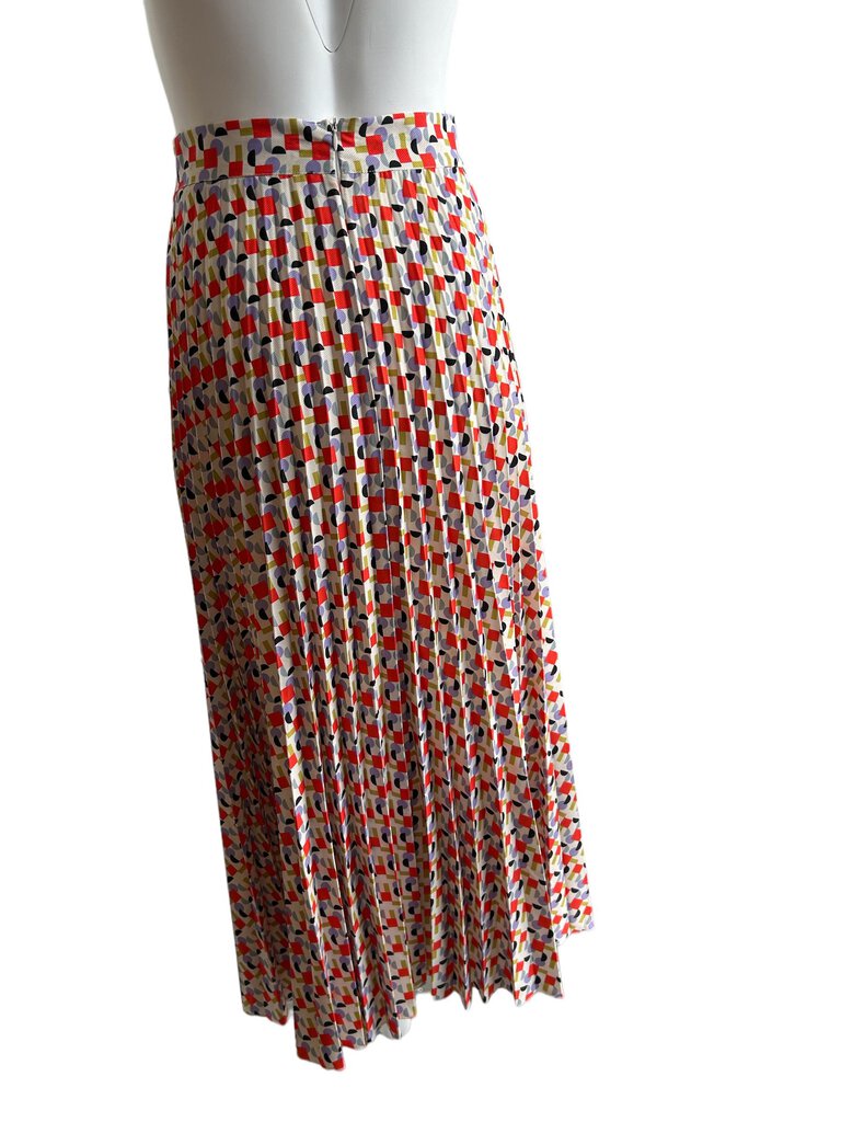 Print Pleat maxi skirt S