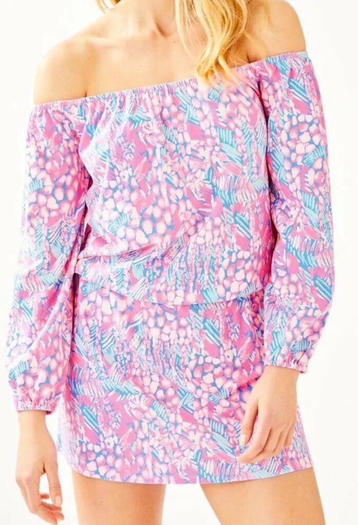 Lilly Pulitzer Lana Skort Romper in Pink Sorbet High Altitude print New With Tags Medium